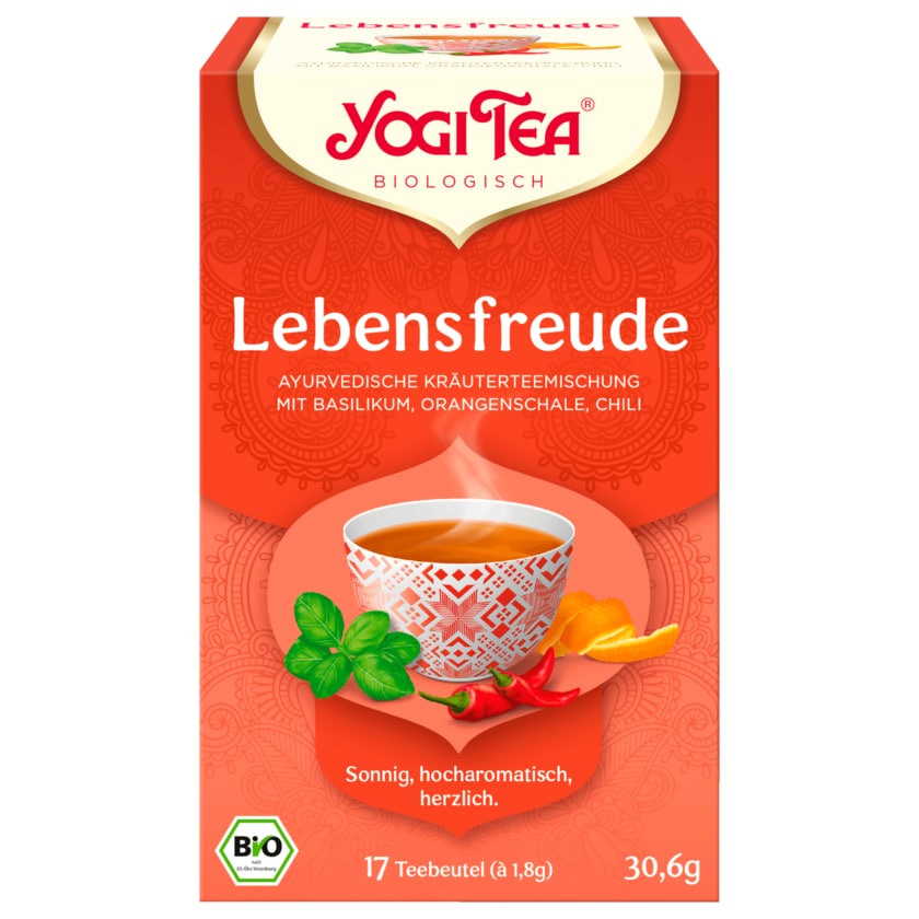 Yogi Tea Lebensfreude Bio Kräutertee 30,6g, 17 Beutel